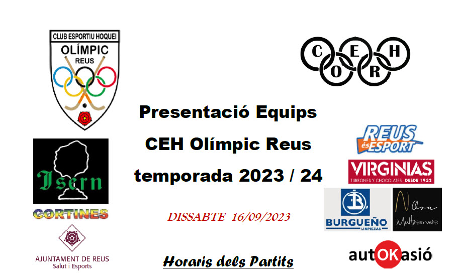 PRESENTACIÓ DELS EQUIPS - CEH OLIMPIC REUS - TEMPORADA 2023_24